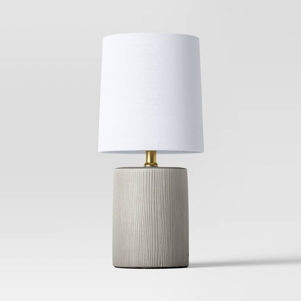 Textural Ceramic Mini Cylinder Shaped Table Lamp - Threshold