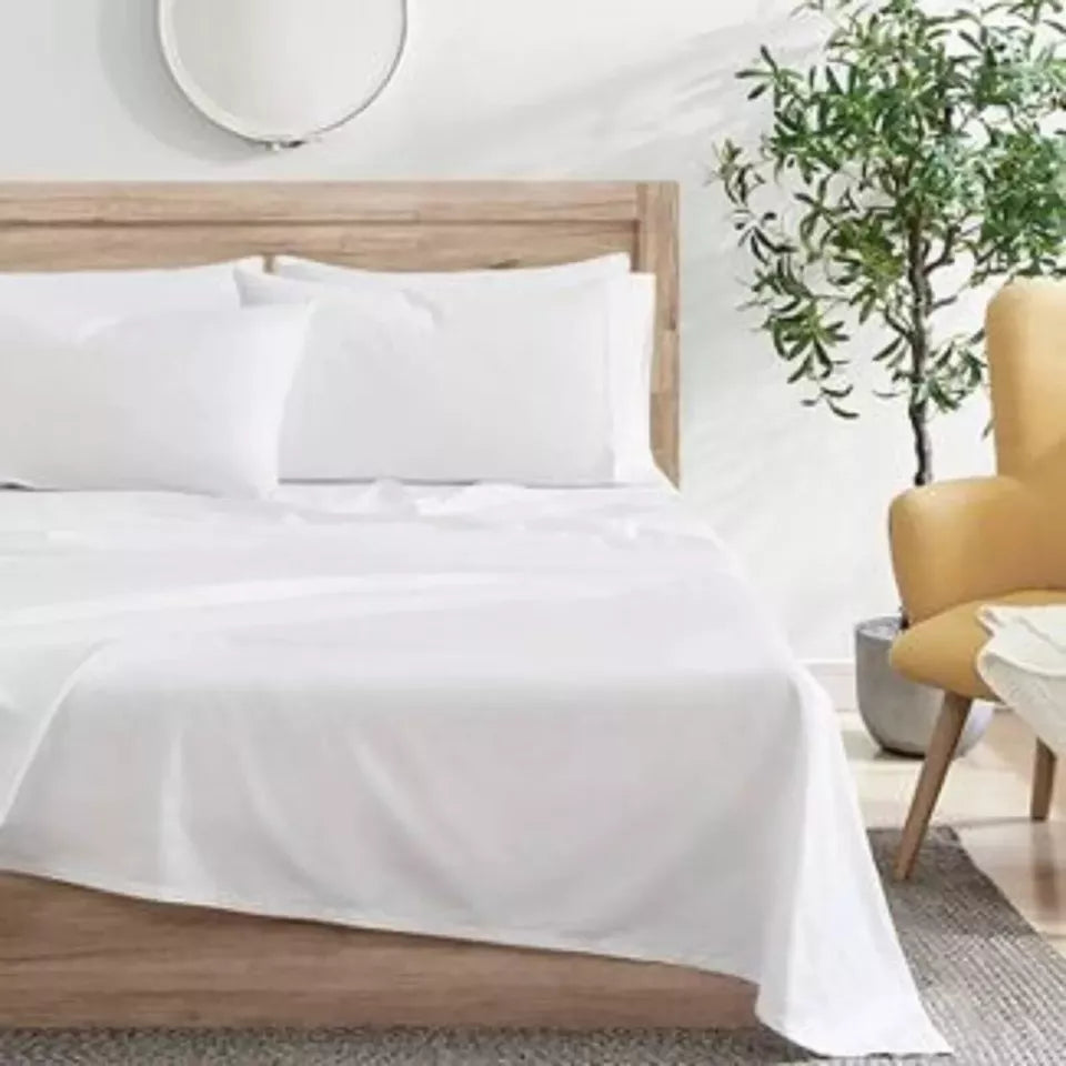 100% Organic Cotton White Queen Sheet Set - Kindler