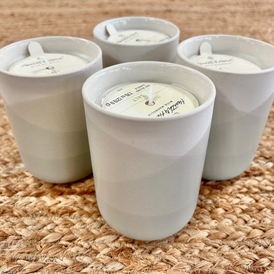 Salt Dipped Ceramic Candle - Hearth & Hand