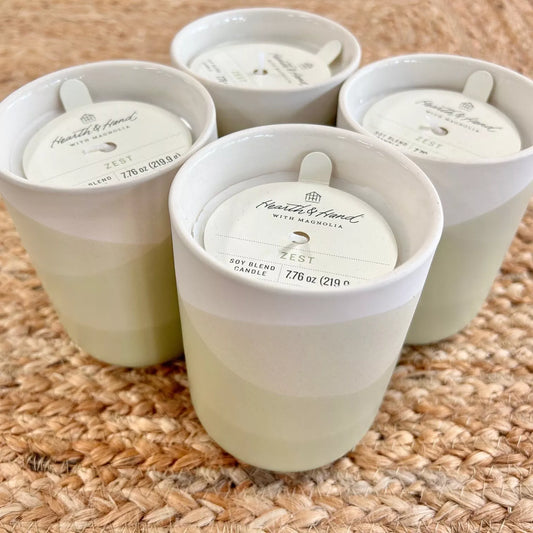 Zest Dipped Green Ceramic Candle - Hearth & Hand
