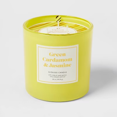 Green Cardamom and Jasmine Candle 28oz 3 wick - Opalhouse